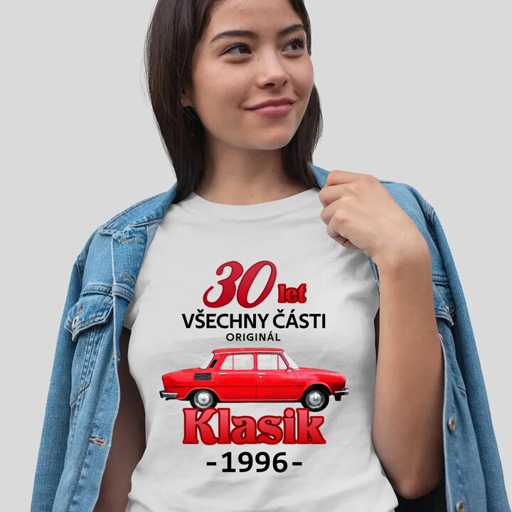 30 let - všechny části originál - Klasik 1996  - dámské tričko s potiskem