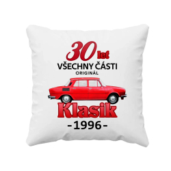 30 let - všechny části originál - Klasik 1996 - polštář s potiskem