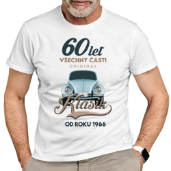 60 let - Všechny části originál - Klasik od roku 1966 - pánské tričko s potiskem