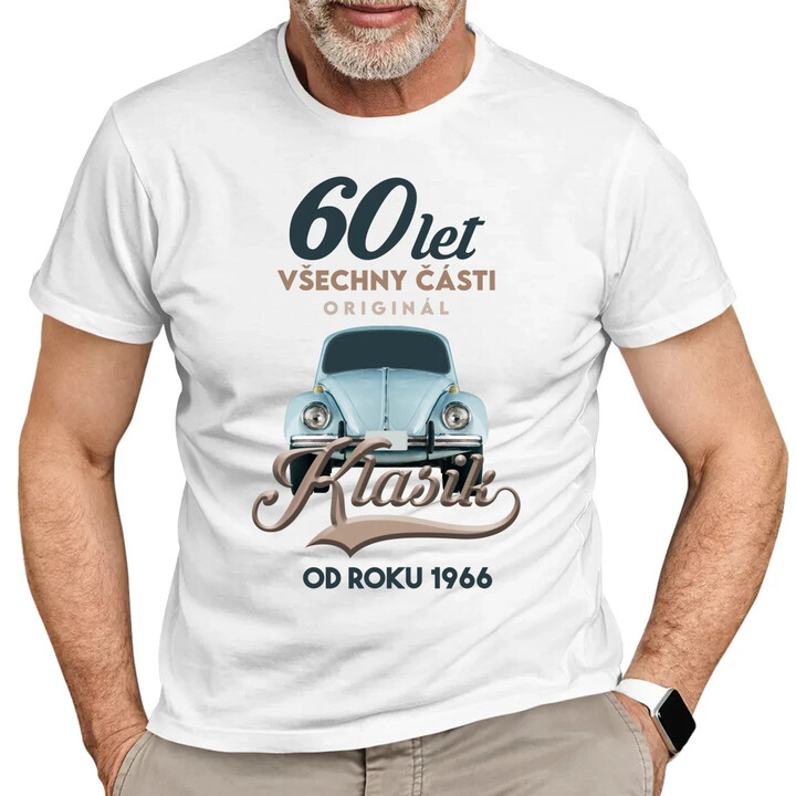 60 let - Všechny části originál - Klasik od roku 1965 - pánské tričko s potiskem