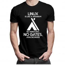 Linux is like a wigwam - pánské tričko s potiskem