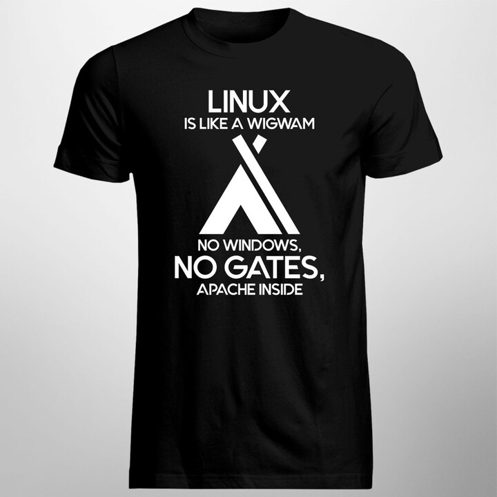Linux is like a wigwam - pánské tričko s potiskem