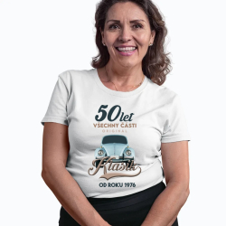 50 let - Všechny části originál - Klasik od roku 1976  - dámské tričko s potiskem