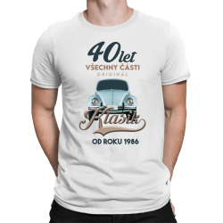 40 let - Všechny části originál - Klasik od roku 1986 - pánské tričko s potiskem