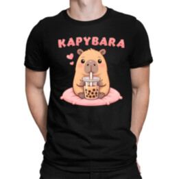 kapybara - bubble tea - pánské tričko s potiskem