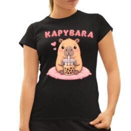 kapybara - bubble tea  - dámské tričko s potiskem
