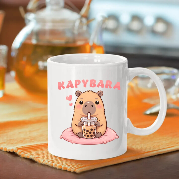 kapybara - bubble tea - hrnek s potiskem