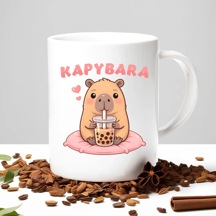 kapybara - bubble tea - hrnek s potiskem