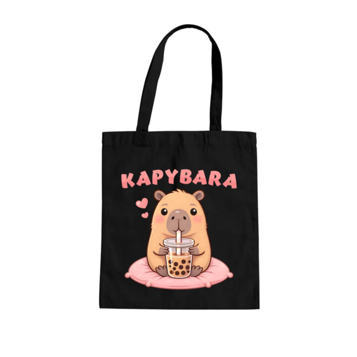 kapybara - bubble tea - taška s potiskem