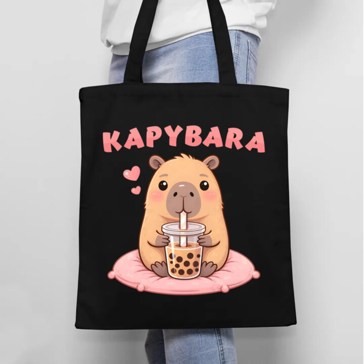 kapybara - bubble tea - taška s potiskem