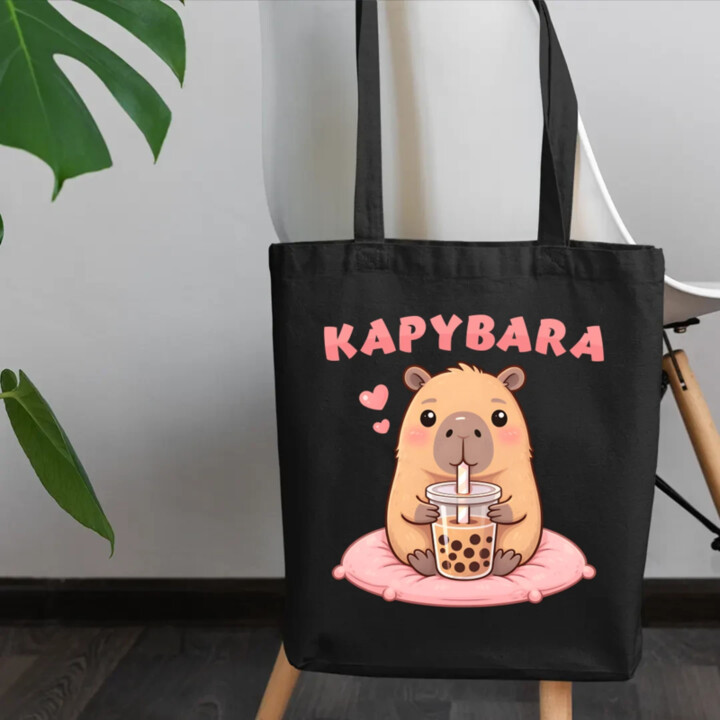 kapybara - bubble tea - taška s potiskem