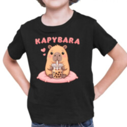 kapybara - bubble tea - dětské tričko s potiskem