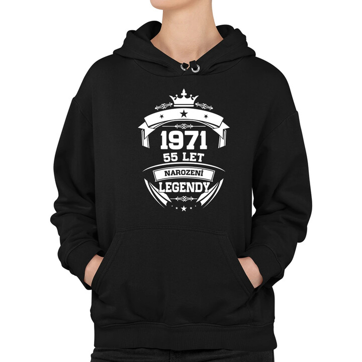 1971 Narození legendy 55 let - dámská mikina s potiskem