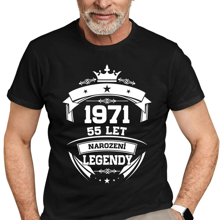 1971 Narození legendy 55 let - pánské tričko s potiskem