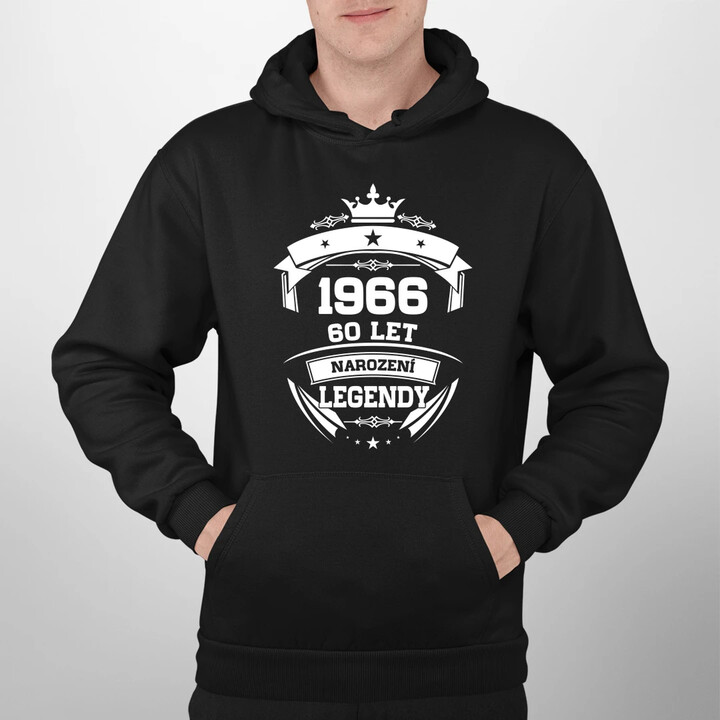 1966 Narození legendy 60 let - pánská mikina s potiskem