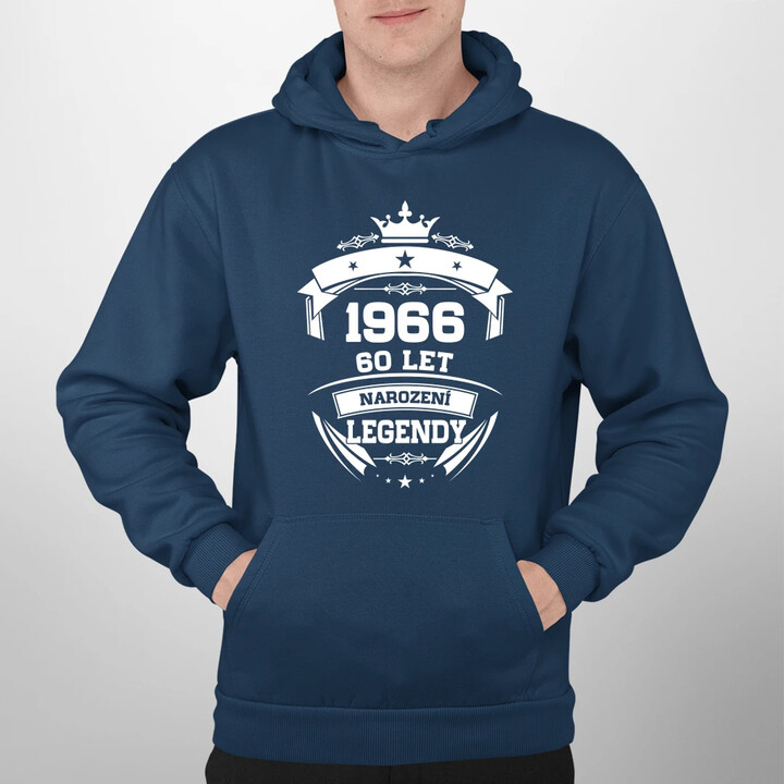 1966 Narození legendy 60 let - pánská mikina s potiskem
