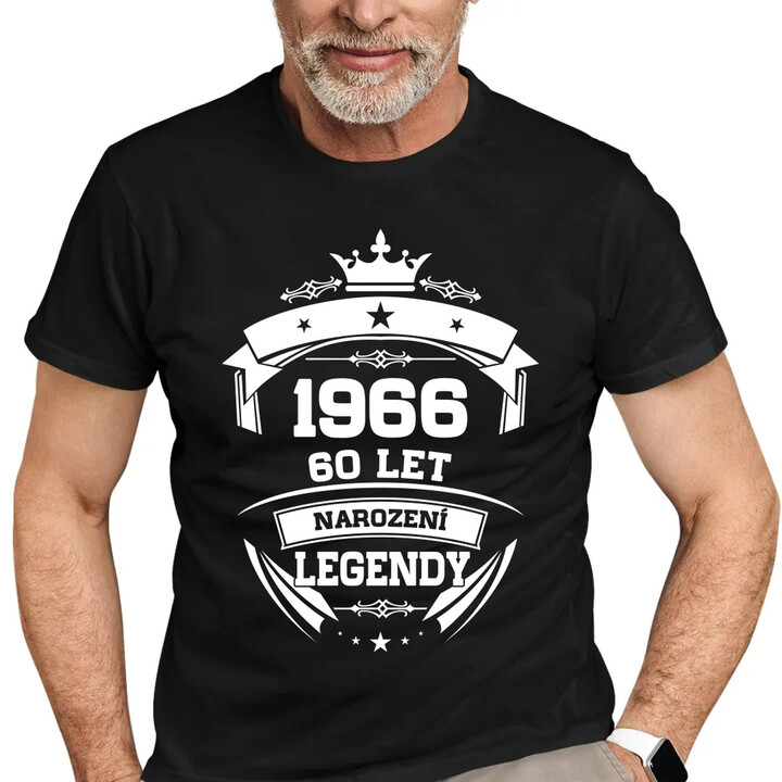 1966 Narození legendy 60 let - pánské tričko s potiskem