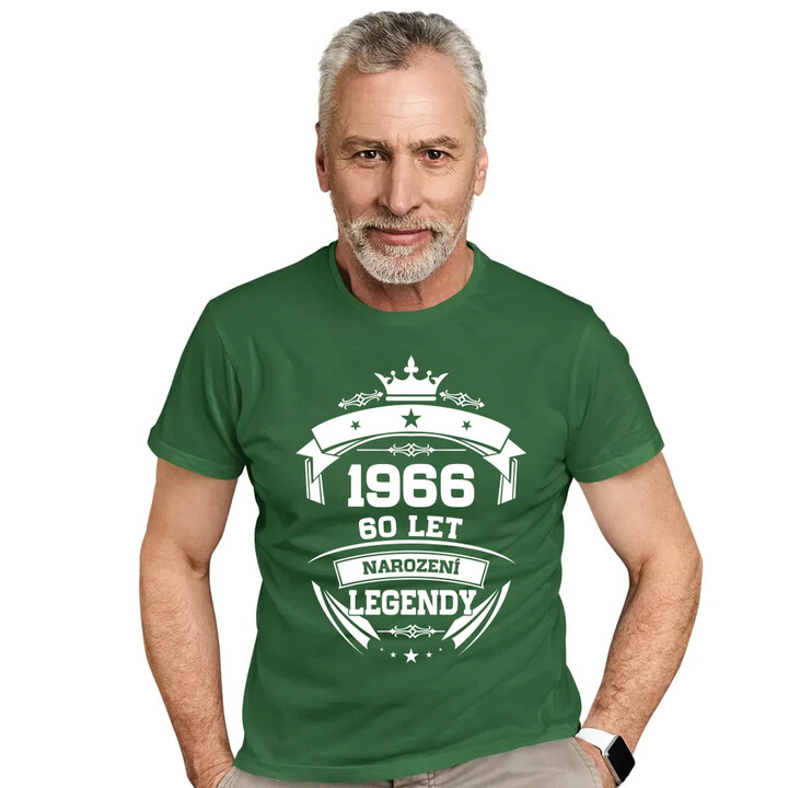1966 Narození legendy 60 let - pánské tričko s potiskem