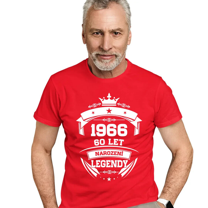 1966 Narození legendy 60 let - pánské tričko s potiskem
