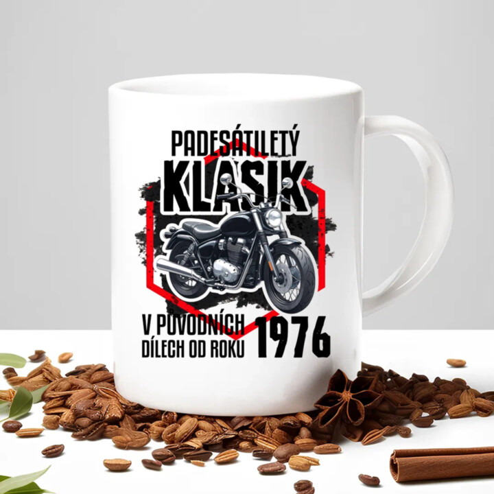 Padesátiletý klasik - v původních dílech od roku 1976 - hrnek s potiskem