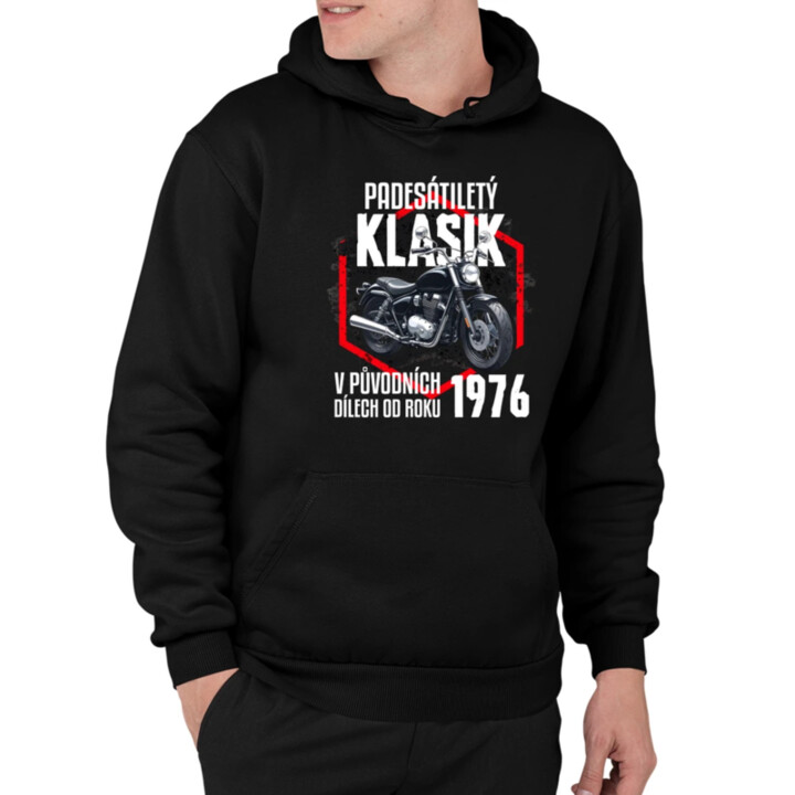 Padesátiletý klasik - v původních dílech od roku 1976 - pánská mikina s potiskem