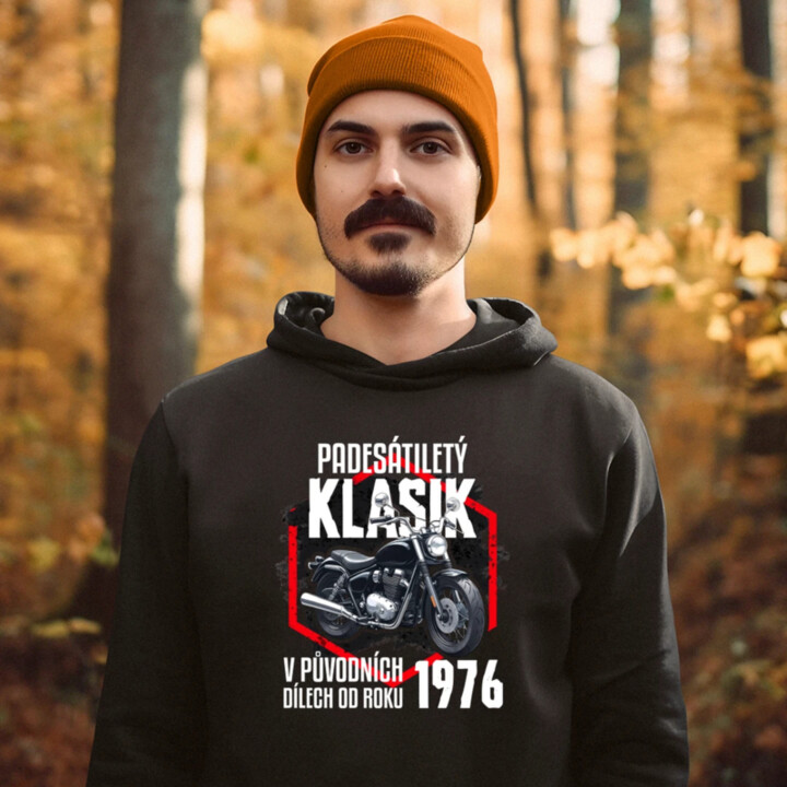 Padesátiletý klasik - v původních dílech od roku 1976 - pánská mikina s potiskem