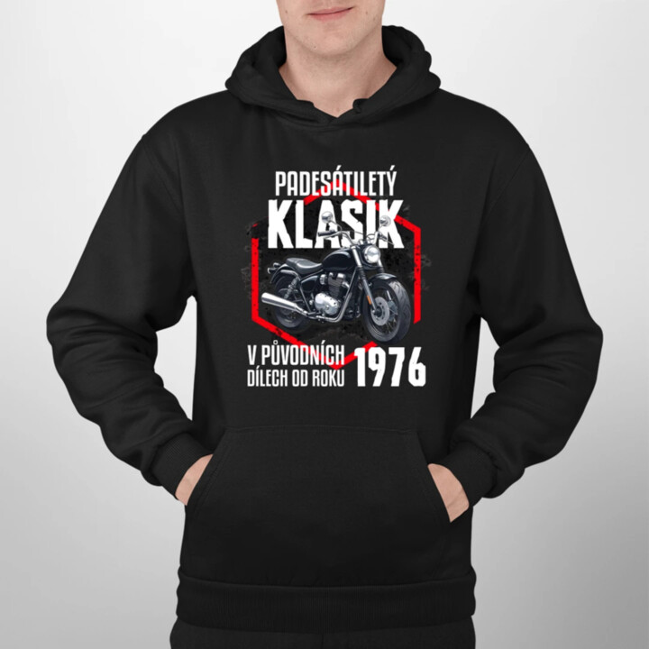 Padesátiletý klasik - v původních dílech od roku 1976 - pánská mikina s potiskem