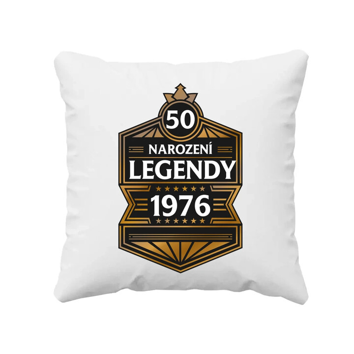50 let - Narození legendy 1976 v2 - polštář s potiskem
