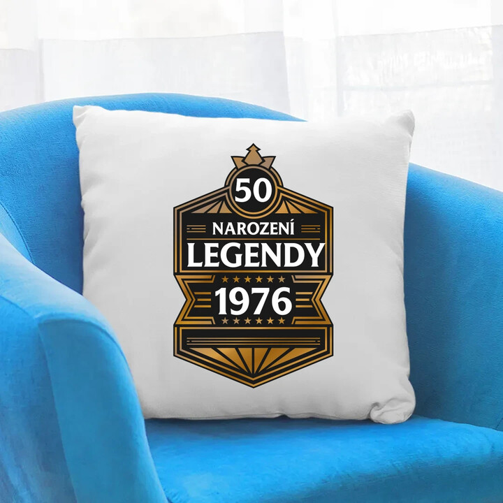 50 let - Narození legendy 1976 v2 - polštář s potiskem