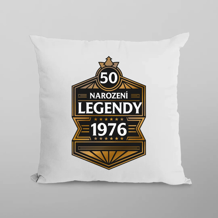 50 let - Narození legendy 1976 v2 - polštář s potiskem