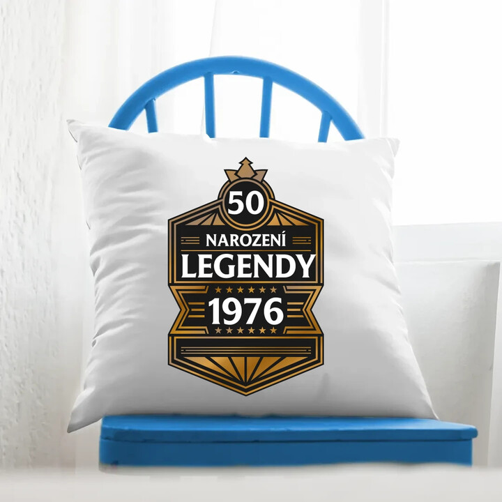 50 let - Narození legendy 1976 v2 - polštář s potiskem