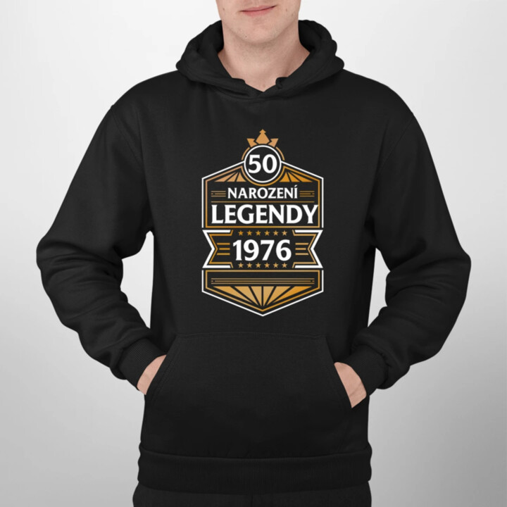 50 let - Narození legendy 1976 v2 - pánská mikina s potiskem