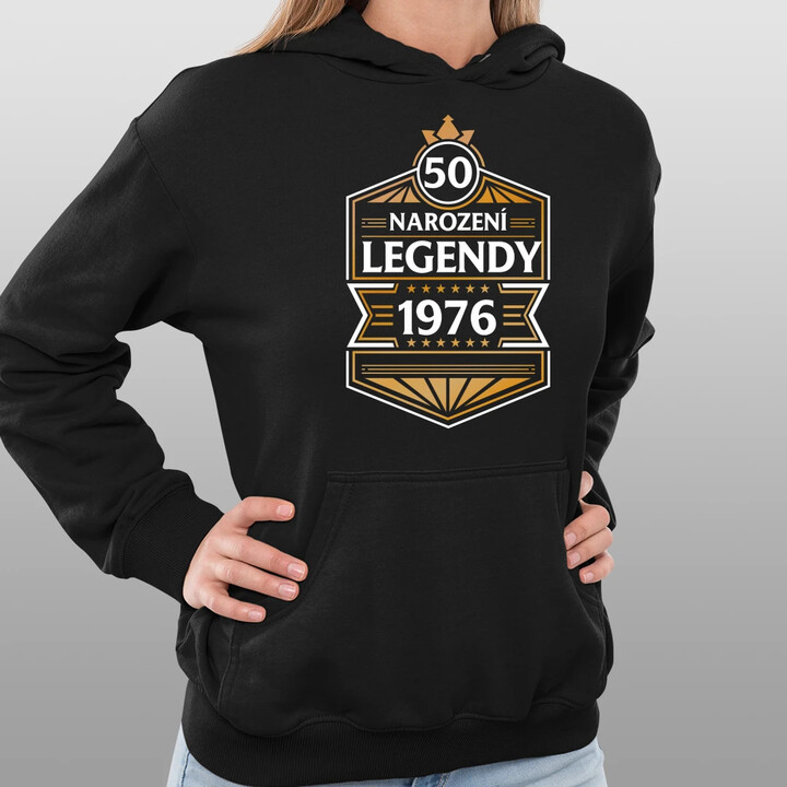 50 let - Narození legendy 1976 v2 - dámská mikina s potiskem