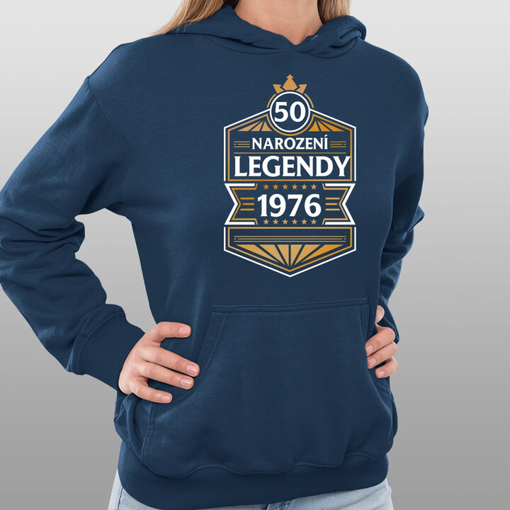 50 let - Narození legendy 1976 v2 - dámská mikina s potiskem