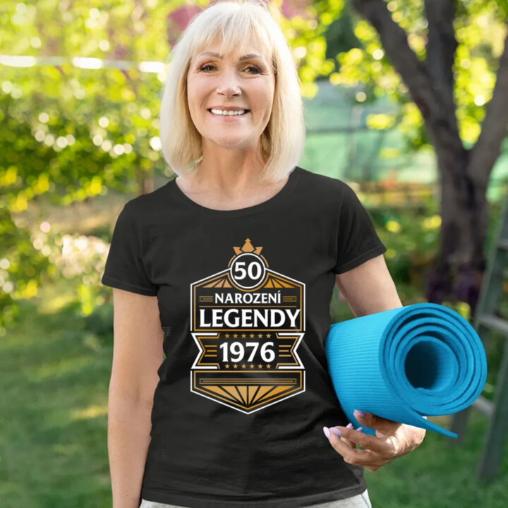 50 let - Narození legendy 1976 v2  - dámské tričko s potiskem