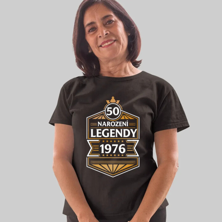 50 let - Narození legendy 1976 v2  - dámské tričko s potiskem