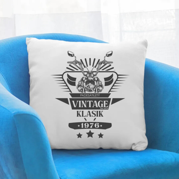 Vintage Klasik - 1976 - polštář s potiskem