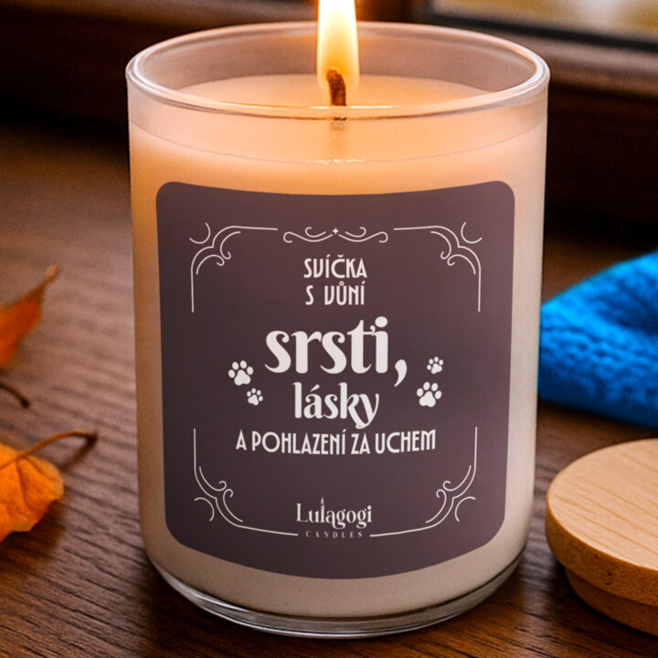 Svíčka s vůní srsti, lásky a pohlazení za uchem – vonná svíčka jako dárek