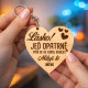 Lásko! Jeď opatrně - dřevěný přívěsek na klíče s gravírováním - personalizovaný produkt