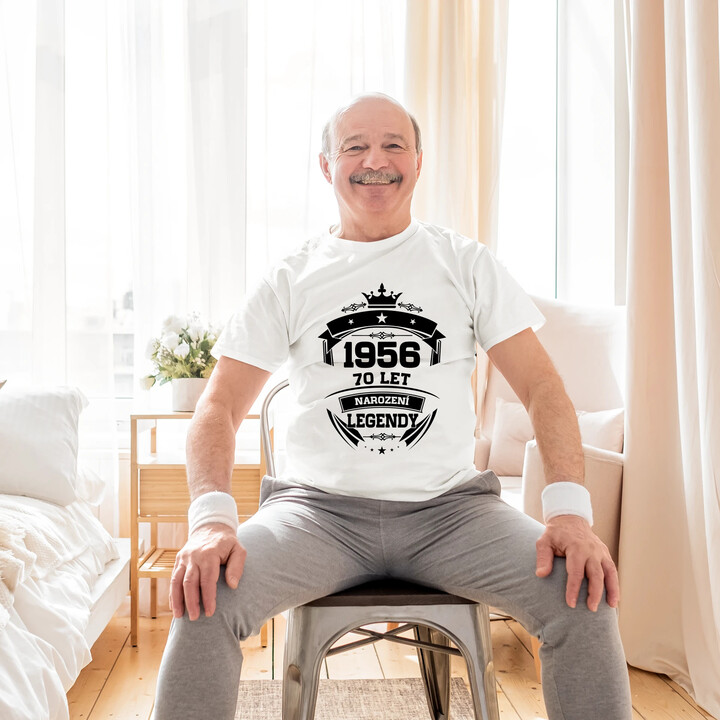 1956 Narození legendy 70 let - pánské tričko s potiskem