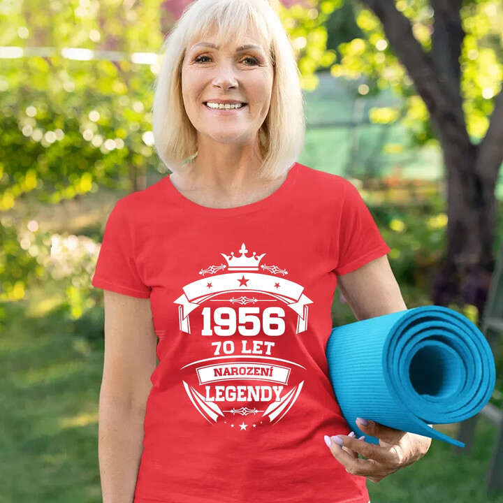 1956 Narození legendy 70 let  - dámské tričko s potiskem