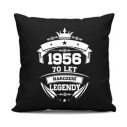 1956 Narození legendy 70 let - černý polštář s potiskem