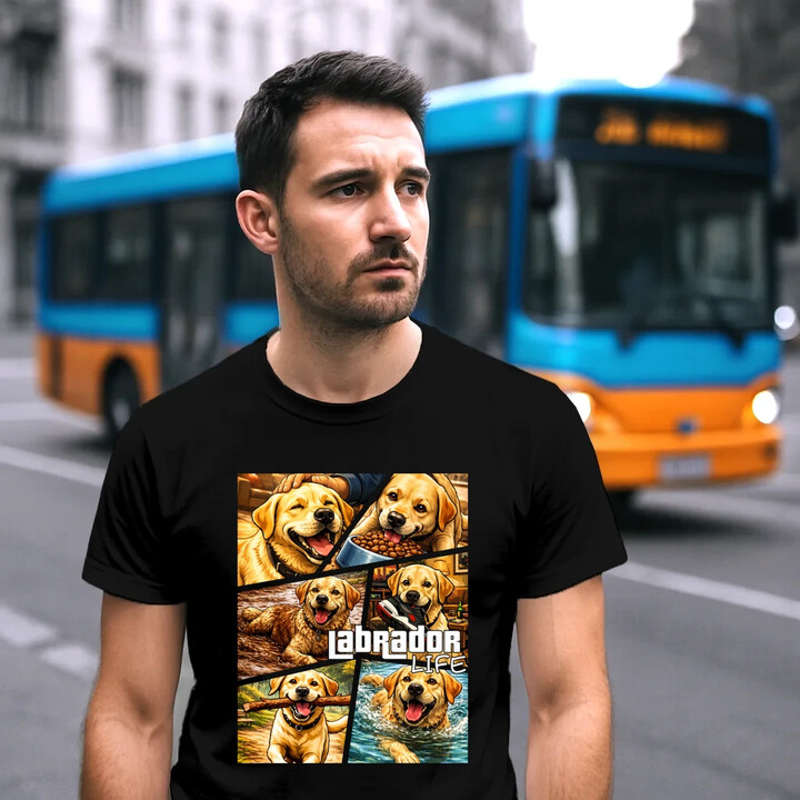 Labrador life - pánské tričko s potiskem