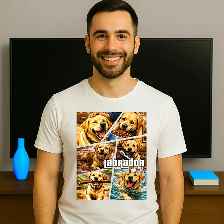 Labrador life - pánské tričko s potiskem