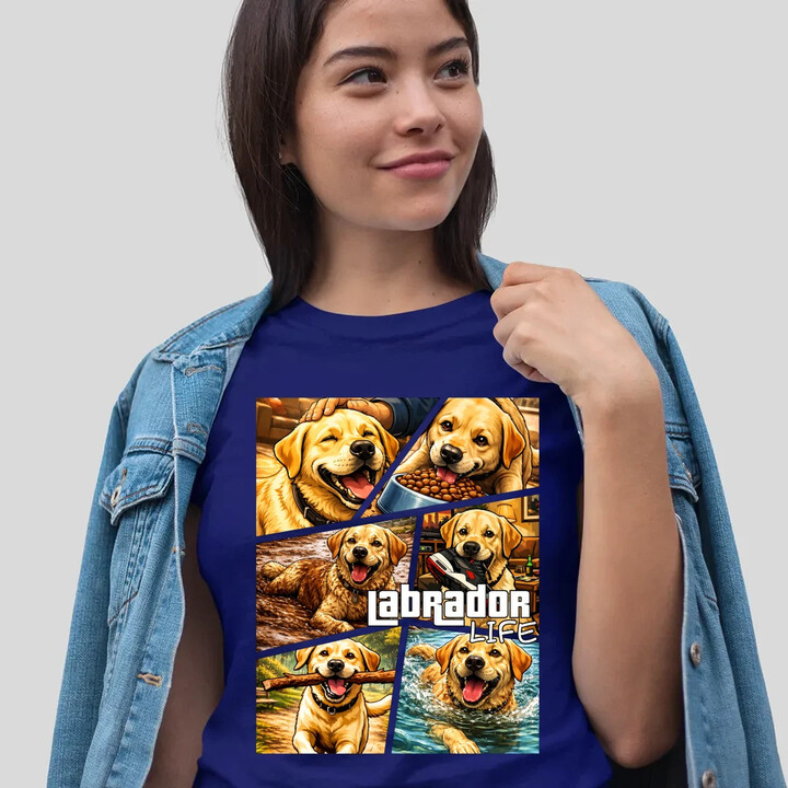 Labrador life  - dámské tričko s potiskem