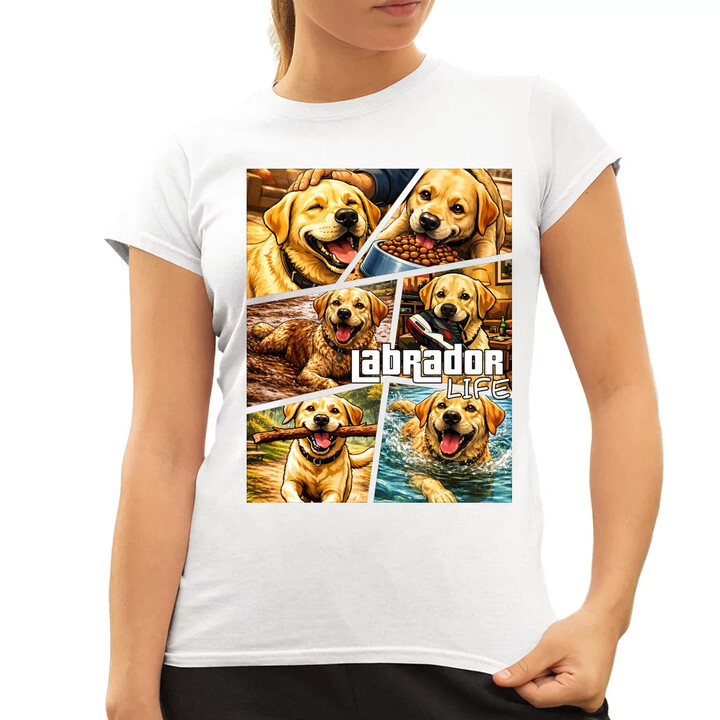 Labrador life  - dámské tričko s potiskem