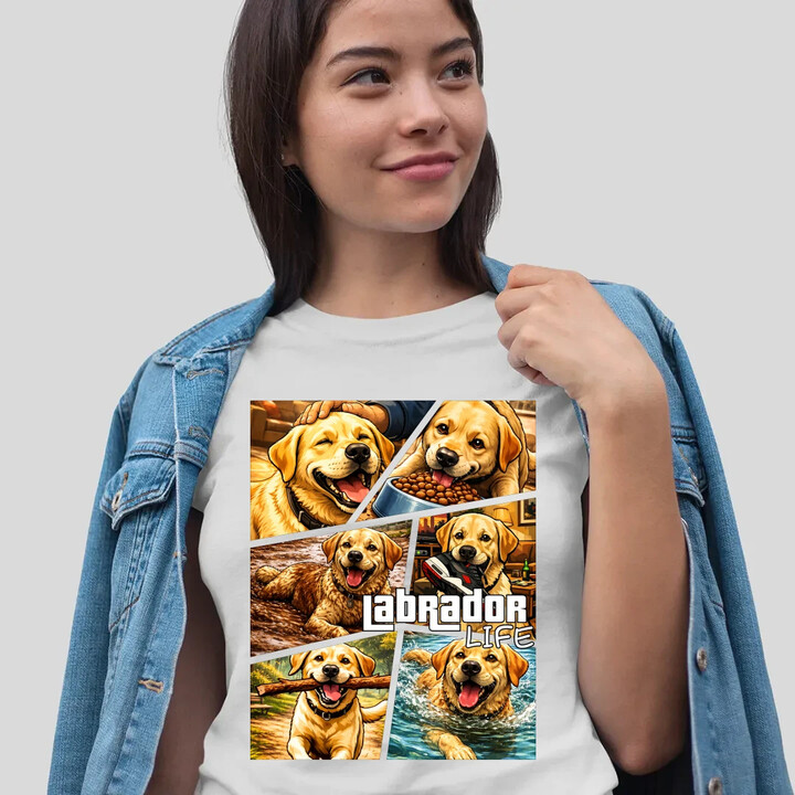 Labrador life  - dámské tričko s potiskem