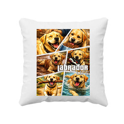 Labrador life - polštář s potiskem