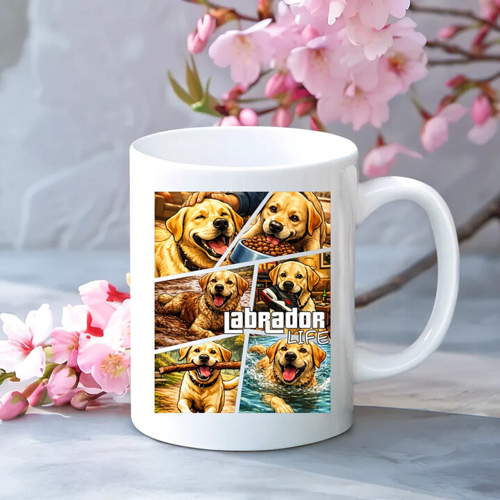 Labrador life - hrnek s potiskem