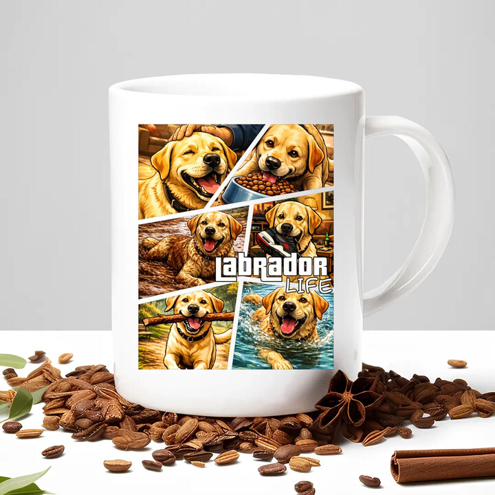 Labrador life - hrnek s potiskem